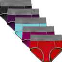 POKARLA Womens Cotton Underwear High Waist Full Coverage Briefs Soft Breathable Postpartum Panties Stretch Underpants (M)