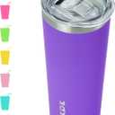BJPKPK 20 oz Stainless Steel Skinny Tumbler, Iced Coffee Travel Sublimation Mug Insulated Metal Water Tumbler Thermal Cup With Lid,Purple