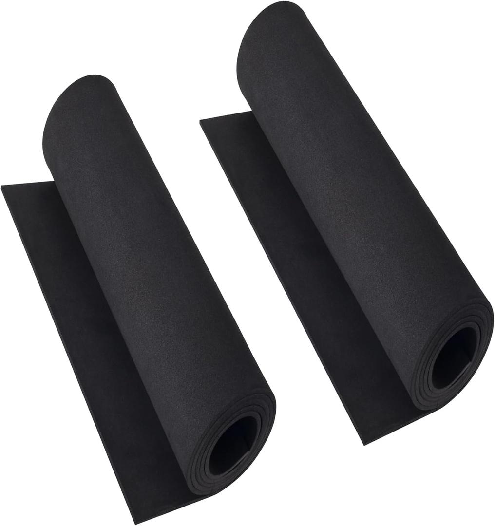 2-Pack Black Eva Foam Cosplay Sheets roll, Premium eva Craft Foam 2mm Thick, 13.5" x 49", High Density 86kg/m3 for Cosplay Costume, Crafts, DIY Projects by MEARCOOH