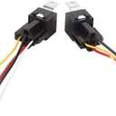 FOLIAGE 2 Pcs  Automotive Relay with Wires & Harness Socket Set 12V 30/40 Amp 4-Pin
