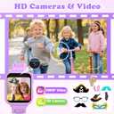 Smart Watch for Kids Girls Gift Age 3-12 with 39 Games Alarm Clock Camera Video Music Player Pedometer Flashlight 12/24 hr HD Touch Screen Kids Smart Watch Birthday Toys for 4 5 6 7 8 9 10 Year Olds