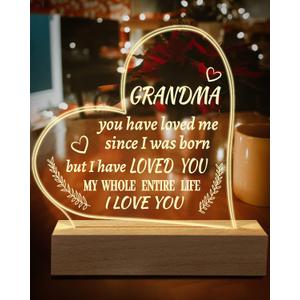 Hiipeenow Grandma Gifts from Grandchildren, Engraved Night Light 15 * 19CM, Birthday Mothers Day Christmas Gifts for Grandma, Nana, Grammy, Grandmother