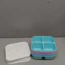 Canfanni 6 Pcs Snack Box Container Set, Reusable 3&4 Compartment Meal Prep Snack Containers for Adults Kids Toddler, BPA-Free Divided Lunchable Container for School, Work and Travel (5 Color)