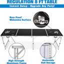 GoPong 8 Foot Portable Beer Pong/Tailgate Tables (Black, Football, American Flag, or Custom Dry Erase)