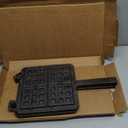 Sircles Cast Iron Waffle Maker - Makes 4 Square Belgian Waffles - Non Electric - Heavy Duty - Belgian Waffle Maker - 8.5 inch Square Waffles - E-book recipes