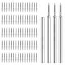 400pcs Hardware Nails Double Head Skirting Nails with 4 Tools - Invisible Seamless Baseboard Screws for Solid Wood Trim, Double-Sided Installation