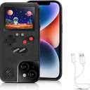 Game Phone Case, 168 Built-in Small Video Games, Black, Compatible with iPhone 15