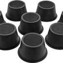 BTSD-home Round Bed Risers 3 inch Heavy Duty Furniture Risers Table Chair Risers Lift 10000 Pounds Rise up 2.5 inch Set of 8 Pieces (Black) (8 Pack)