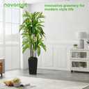 Artificial Dracaena Tree 5FT, Fake Plants with Black Tall Planter - Fake Tree Tall Faux Plants Indoor Floor Plant with Moss - Artificial Plants Indoor for Office Living Room Home Decor
