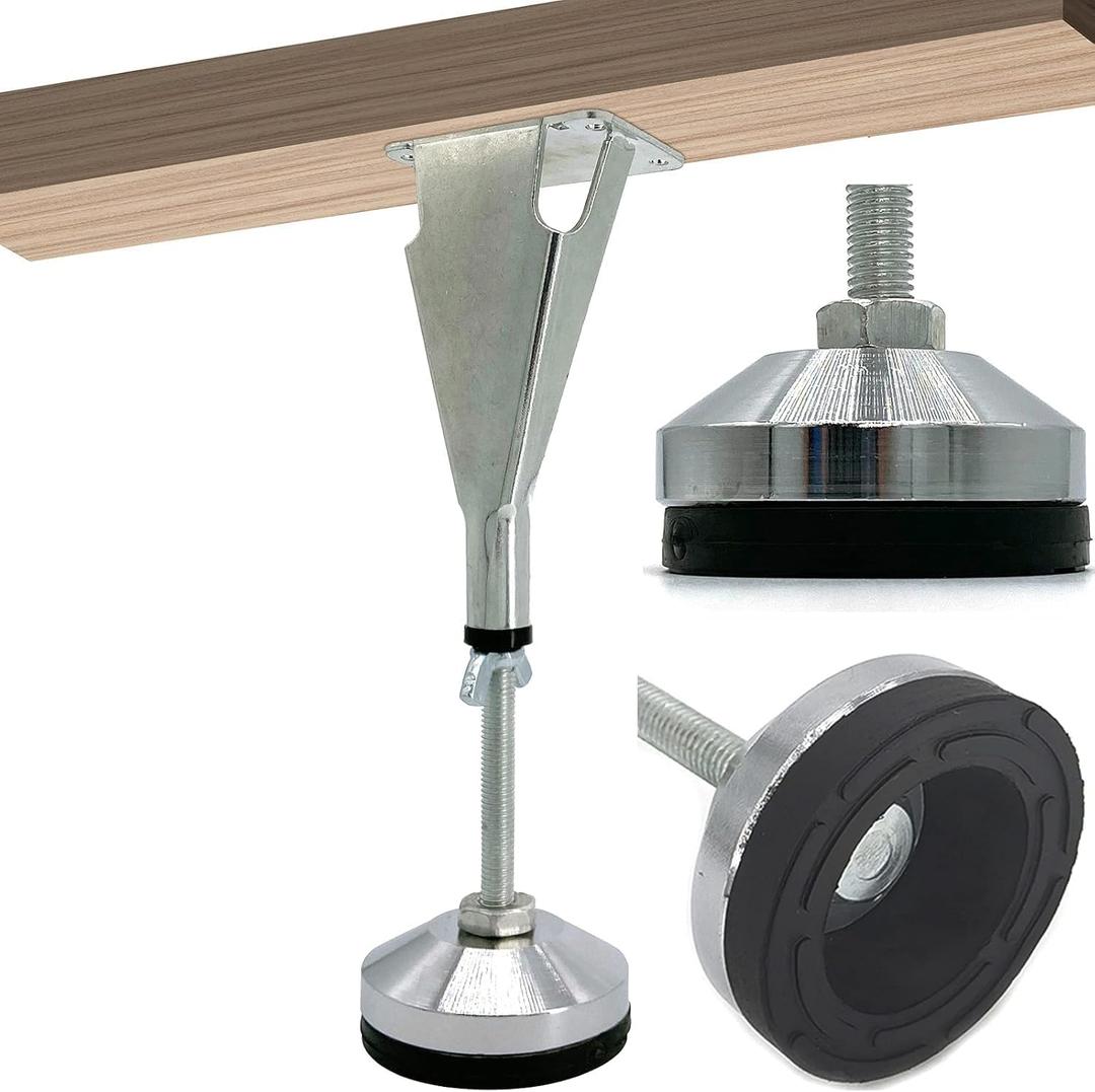 3 Pack Adjustable Height Center Support Leg for Bed Frame, Bed Center Slat Heavy Support Leg, Extra Durable Steel Support Legs | Suitable for Bed Frame, Bed Center Slats, Cabinet and Wooden Furniture