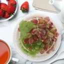 24 Pieces 8 Inch Disposable Cake Containers with Lids Plastic Serving Tray Clear Platters with Clear Lids Round Disposable Cake Holder for Storing Party Takeout Food Catering Display (White)