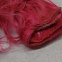 iLUU 22" 100g Straight Synthetic Hairpiece #8D Shocking Pink Color Hair Extension Clip in 7Pcs Full Head 16 Clips ins on Hair Extensions Hairpieces Wig for Women Party Cosplay