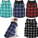 Weewooday 4 Pieces Winter Fabric Dog Sweaters with Leash Ring Soft Fleece Vest Pullover Pet Jacket Warm Dog Clothes Coats for Pet Puppy Cats Chihuahua, XXL, Neck: 16.5-17.7, Chest: 22.8-23.6