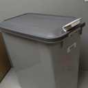 IRIS USA Dog Food Storage Container with Wheels, Airtight Lid, 2-Cup Scoop, Up to 30 Pounds Pet Food Storage, Built in Scoop Storage in Lid, Versatile Pet Food Bin, Portable, BPA Free, Gray/Dark Gray