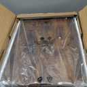 Homeiju Bookshelf, 3 Tier Industrial Bookcase, Metal Small Bookcase, Rustic Etagere Book Shelf Storage Organizer for Living Room, Bedroom, and Home Office(Rustic Brown) Patent Pending D29873033