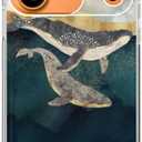 Ocean Whale Phone Case Compatible with iPhone 17 Pro Max, Trendy TPU Bumper Cover Case