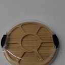 Charcuterie Boards, Charcuterie Board with Lid Round Cheese Board Serving Tray House Warming Gifts New Home Wedding Bridal Shower Gifts for Women 6 Compartments (12.4"L x 12.4"W)