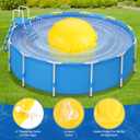 Capoda 3 Pcs Pool Pillows for Above Ground Pools 4 x 4 ft Winter Pillow Ultra Thick & Cold-Resistant 0.2 mm PVC Air Pillow for Winterizing Rope Included (Round,Yellow)