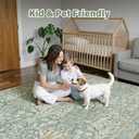 Vintage Floral 8x10Area Rug,Soft Non-Slip Machine Washable Rug for Living Room,Stain Resistant Carpets for Bedroom Dining Room Farmhouse Nursery Home Office