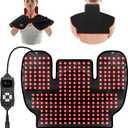 Red Infrared Light Neck Shoulder: Heating Red Light Therapy Device for Body Upper Back, 660nm&850nm Dual-chip LED Wearable Wrap Pad for Women Men at Home