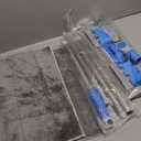 Professional Microfiber Hardwood Floor Mop, Flat Mops with 5 Pieces Reusable Washable Pads for Home and Office Wet or Dry Floor Cleaning (Sky Blue)