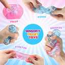 Chridark Ice Cube Fidget Toy for All Ages: 3 Pcs Sensory Squishy Fidget Toys, Square Stress Balls, Classroom Prizes, Anxiety Relief Stress Cube Gift for Kids Teens Adults