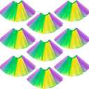 Shihanee 9 Pcs Tutu Skirt Adult Rainbow Tutus Running Women Skirt Elastic Carnival Dance Costumes for Party