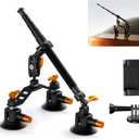 K&F CONCEPT Car Mount for Camera: 3 in 1 Suction Cup Mount Kit 15 Curved Surface Adjustment with Action Camera Extension Pole Adapter Phone Holder Compatible with GoPro Insta360 DJI OSMO