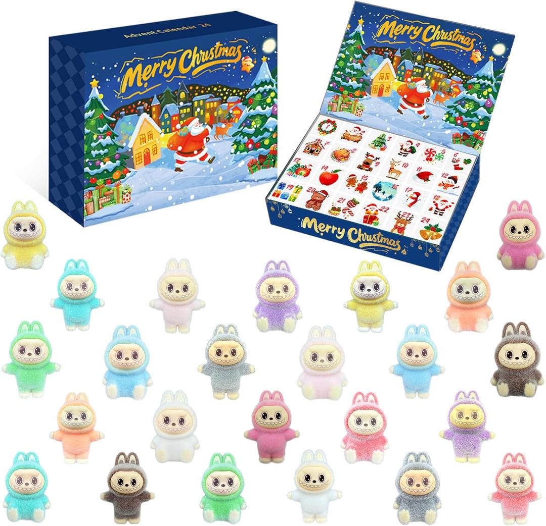Advent Calendar 2025-24 Days Action Figures Surprise Blind Box with Hidden Doors, Christmas Gifts for Grandkids Festive Decor & Gifts for All Ages