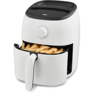 DASH Tasti-Crisp Express Air Fryer Oven, 2.6 Qt., White  Compact Air Fryer for Healthier Food in Minutes, Ideal for Small Spaces - Auto Shut Off, Analog, 1000-Watt
