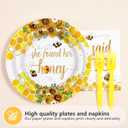 96Pcs Bride to Bee Bridal Shower Party Decorations She Found Her Honey Bee Plates and Napkins Set Said Yes Engagement Decoration Favors for Valentine's Day Wedding Bridal Shower Married Party Serve 24