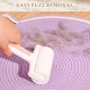 Cat Scratcher Mat, Natural Cotton Rope Cat Scratch Pad, 19.7 Round Horizontal Floor Cat Scratching Pads for Indoor Cats Grinding Claws Nails,Cat Furniture Protector (Blue with Ball)