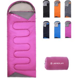 Sleeping Bags for Adults Backpacking Lightweight Waterproof- Cold Weather Sleeping Bag for Girls Boys Mens for Warm Camping Hiking Outdoor Travel Hunting with Compression Bags (Purple)