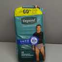 Depend Fresh Protection Adult Diapers, Incontinence Underwear for Men, Disposable, Maximum, Small/Medium, Grey, 32 Count