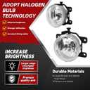 Nakkaa Fog Light Assembly Compatible with Impreza 2012-2014 with Passenger and Driver Side Front Lamp Cover 57731FJ000 57731FJ010