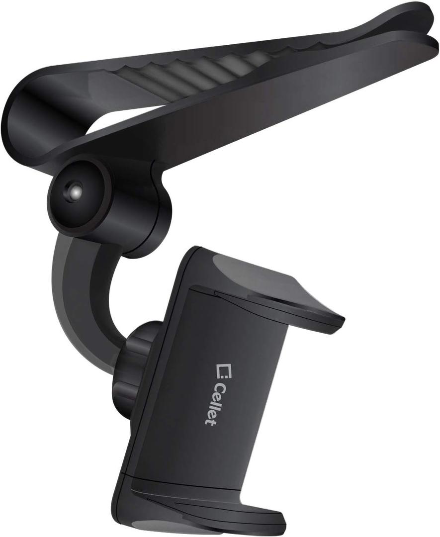 Sun Visor Phone Mount, Car Phone Holder for Car, Cradle Clip Compatible to Apple iPhones, Samsung Galaxy, Motorola Moto, Google Pixel Smartphones