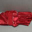 Women's Satin Long Sleeve Pajamas Set for Autumn and Winter-Button Top & Trouser Pajama Set Medium