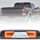 RAM 1500 LED Third Brake Light for 2009-2024 Dodge Ram 2500 3500 4500 5500 High Mount Red 3rd Brake Stop Lamp Pickup Trucks White Cargo lights Rear Center Tail Lights CHMSL With Seal Foam Gaskets