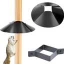 Tandefio Squirrel Baffle for 4x4 Post, Squirrel Deflector with Adjuster for Multiple Post Sizes, Black