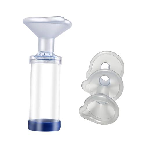 Handheld Inhaler Spacer for Baby and Adult, Cat and Pet - Comfortable Soft Silicone Mask with S M L Different Size, Portable Design for Home and Travel