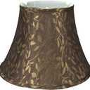 Aspen Creative 30224A Transitional Bell Shaped Spider Construction Lamp Shade, Brown, 7" Top x 13" Bottom x 9-1/2" Slant Height