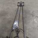 Deco 79 Metal Scroll Extra Large Free Standing Adjustable Display Stand Easel with Chain Support, 23" x 1" x 66", Black