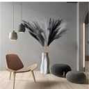SeptCat 9 Pcs 45" Faux Dried Pampas Grass Tall Decor, Fluffy Fake Long Pompas Artificial Black Grey Gray Pompous Stems Bouquet Flower Arrangement Vase Filler for Boho Home Wedding Decoration