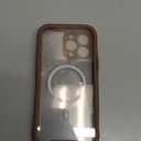 Design for iPhone 16 Pro Max Bumper Case, Compatible with MagSafe, Drop-Resistant & Shockproof, Full Back Coverage, Starry Border Design (Desert Gold)