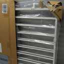 Babelio Baby Gate for Stairs, Kitchen & Doorways, 26-43" W 28" H No Bottom Bar| Easy Installation| One-Handed Operation| Auto-Close| Hardware Mount (Drill Needed) Safety Dog/Pet Gate Indoor (White)