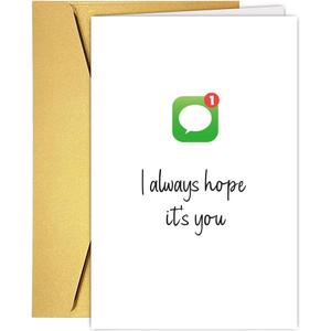 3 x Long Distance Miss You Card Gift for Boyfriend Girlfriend Husband Wife Partner, Cute Anniversary Love Card for him her, Messages From You Cards, Long Distance Miss You Gift, Romantic Miss You Cards - Hope Is You (#2)