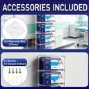 SEANADO Glove Box Holder Dispenser 4 Compartments Acrylic Single Side Loaded Clear Rack Storage Organizer for Medical, Latex