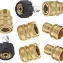 M MINGLE Ultimate Pressure Washer Adapter Set, Quick Disconnect Kit, M22 Swivel to 3/8 Inch Quick Connect, 3/4 Inch to Quick Release, 8-Pack