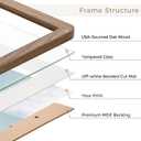 FLYJOE 24x36 Poster Frame | Solid Oak Wood 24 x 36 Picture Frame | 24x36 Poster Frame With Mat For 20x30 | Tempered Glass And Hanging Hardware Included | 36 By 24 Photo Frame Wood (Walnut, 1 Pack)
