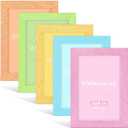 4x6 Colorful Picture Frame Set of 5, Wall Gallery 4 x 6 Glitter Photo Frames, Sparkle Cute Fun Artwork Frame for Wall or Tabletop